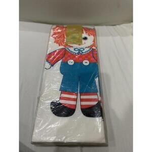 Vintage Raggedy Ann & Andy Table Cover Hallmark Party Supplies Sealed